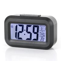 Reloj despertador Digital LED, pantalla de alarma Digital electrónica, relojes de mesa de escritorio para el hogar, oficina, retroiluminación, reloj calendario con repetición - details 14