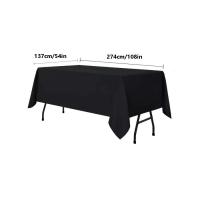 Mantel rectangular negro de 54 x 108 pulgadas: manteles desechables para comidas, fiestas y otros ocasos. - details 2