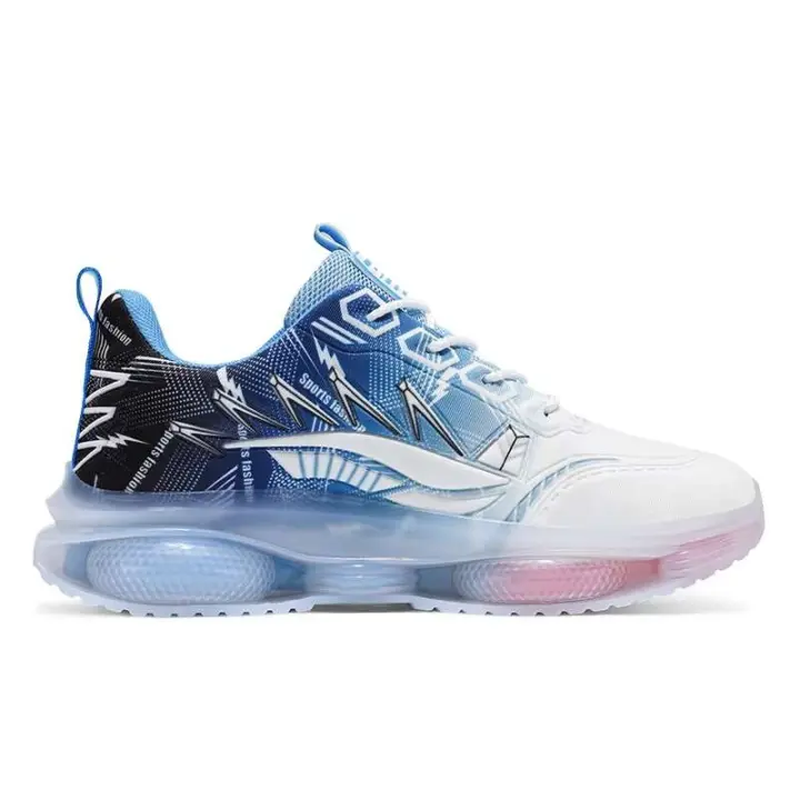 Zapatos deportivos de malla ligeros y transpirables para hombre con suelas de PVC, correas suaves, a la moda para correr y caminar en primavera y verano - 1