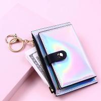 Cartera de mujer con cremallera billetera láser de moda monedero de cuero mini bolsa de tarjetas dangerous goods normales - details 14