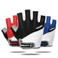 Guantes de ciclismo para bicicleta de montaña, antideslizantes, amortiguadores, acolchados, medio dedo, accesorios deportivos cortos - details 0