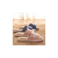 Zapatillas de lino antideslizantes para hombre y mujer, zapatos transpirables, planos de cáñamo de algodón cómodos, informales, para el hogar y el dormitorio - details 5