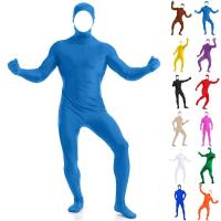 Traje de cuerpo completo Halloween, mono naranja, disfraz de Ninja Mardi Gras, ropa de fiesta para mujeres y hombres, mono de cuero - details 0