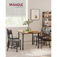Sillas de Comedor, Juego de 4, Marco de Acero, Estilo Industrial, para Comedor, Salón, Cocina, Marrón Rústico y Negro - details 26