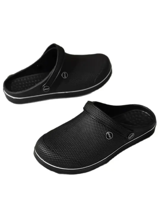 Los zuecos de suela plana para hombres son transpirables, cómodos, antideslizantes, resistentes al desgaste, informales y versátiles, zapatos de trabajo diarios para salir al hogar - 1