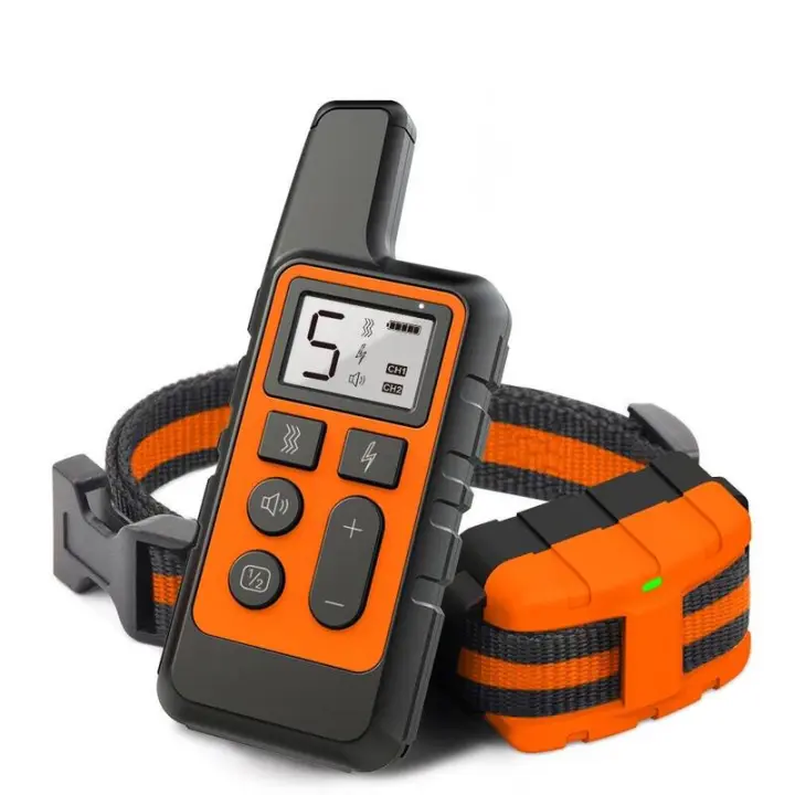Collar de entrenamiento electrónico para Perros, collar de chocolate impermeable recargable, entrenador de Perros with remote control para Perros Pequeños y medianos - 1