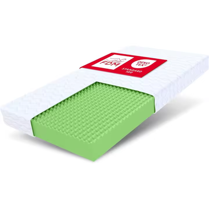 Colchón de espuma PICCHI FDM, 90 x 190 cm, colchón de 12 cm de altura, firmeza H3 (firmeza media), espuma de poliuretano, de dos caras, extraíble, lavable - 1