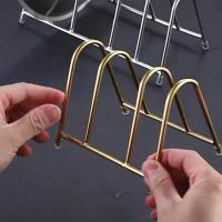 Estante de almacenamiento de tapa de olla de acero inoxidable, soporte para tabla de cortar a prueba de humedad, ahorro de espacio, estante Vertical para tabla de cortar - details 2