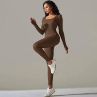 Ropa de una pieza con rosca, mono de Yoga sin costuras, Control de barriga, ropa de ejercicio de manga larga, elástico - details 21
