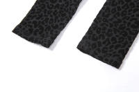 BUNO-mono de malla flocado para mujer, camisola Sexy de otoño, retales de leopardo, ropa moldeadora de cuerpo, traje de medianoche para discoteca - details 11