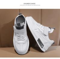 Compañero de clase zapatos de los niños 2025 nuevos niños pequeños zapatos blancos suela suave superficie de cuero impermeable medio y mayores zapatos de la junta de deportes de los niños. - details 8