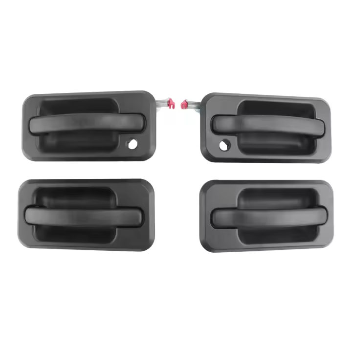 Juego de manijas de puerta exterior de 4 piezas, piezas de automóvil para Hummer H2 2003-2009, textura negra 131609870457 15104792 10360326 - 1
