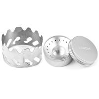 Estufa de Camping Portátil Mini Mochila, Quemador de Alcohol de Aluminio de 80ml, Escudo Viento Pequeño de Acero Inoxidable Ideal para Senderismo y Camping - details 12