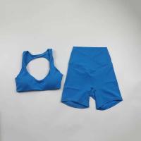 Conjunto de Yoga de 2 Piezas para Mujeres Sujetador Deportivo Abierto, Shorts de Cintura Cruzada, Traje de Entrenamiento Fiess de Alta Elasticidad Conjunto de Gimnasio - details 12