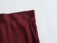 Falda Larga de Satén Vintage de Cintura Alta Tirantes Elásticos de Moda Primavera 2025 para Mujeres - details 1