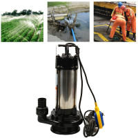 Bomba sumergible para aguas residuales, 1500W, acero inoxidable, 6m, cable de alimentación con flotador - details 1