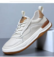 La primera capa de cuero de vaca zapatos casuales, cuero genuino transpirable zapatos de cuero de los hombres, deportes. - details 19