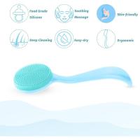 Limpiador facial de silicona, cepillo corporal, limpieza facial, cepillo de mano exfoliante, cepillo manual para todo tipo de baño - details 0