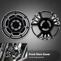 Motorcycle Front Black Speaker Grill Masks Horn Cover For Harley Sportster XL 1200 883 Iron Super Low Roadster Forty Eight 96-22 - details 0