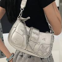 Bolso Cruzo Versátil de Lujo Y2K Diseño Encantador de Hombro para Mujer con Estrellas de Secuencia Plateada Bolso de Viaje Ideal - details 0