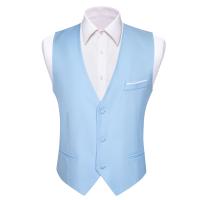 Chaleco S-5xl de 20 colores para hombre, chaleco ajustado de seda lisa, rosa, azul, negro, rojo, morado, blanco y caqui, chaqueta sin mangas Barry Wang - details 54