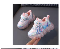 Iluminación niñas zapatillas de deporte de cuero antideslizante suela suave pequeña niña de dibujos animados princesa zapatos de suela suave antideslizante niño zapatos de bebé - details 11