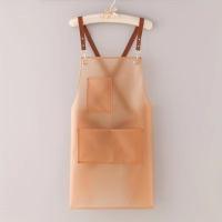 Nuevo Delantal de cocina de PVC, delantal de trabajo resistente al aceite Negro transparente, delantales de limpieza impermeables a prueba de suciedad - details 11