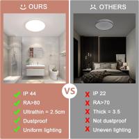 Goeco Plafones LED Modernos 36W, Luz Neutra/Blanca Fría, Montaje Semi-Flush, Eficiencia de Energía, Hilo de Lámpara LED de Alta Calidad - details 4