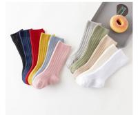 Calcetines hasta la rodilla para bebé, medias de algodón liso a rayas, largo, para niños de 0 a 3 años, 1 par - details 6