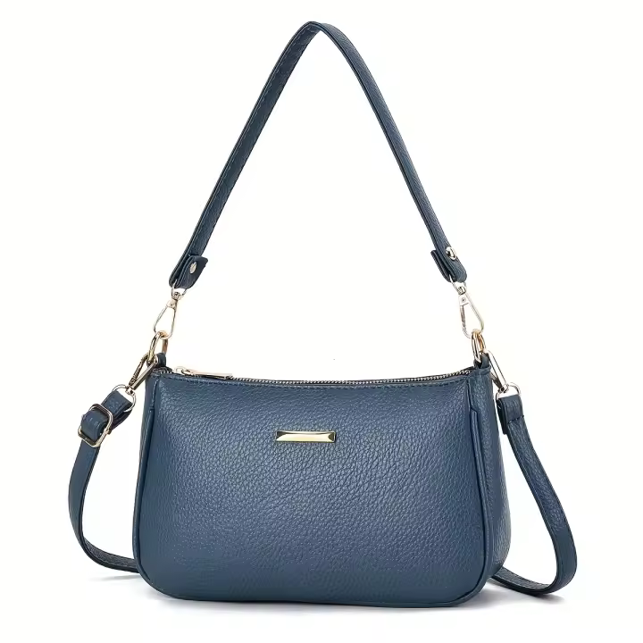 Bolso de mano para mujer de gran capacidad - Bolso bandolera informal negro con cierre de cremallera, perfecto para compras, viajes y uso diario, bolso cruzado - 1