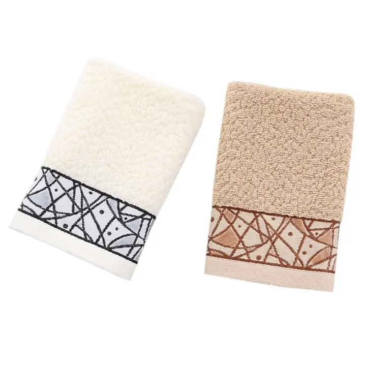 Toalla cuadrada de jacquard de algodón puro, toalla cuadrada de regalo de arte, toalla facial absorbente suave - 1