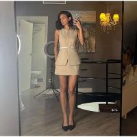 Vestido Mini Casual Cucaracha de Cintura Alta con Top sin Mangas hasta la Cintura - details 22