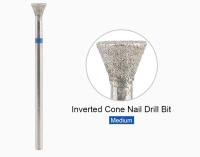 Broca Invertida de Cone KADS para Uñas Herramienta de Limpieza para Esmalte y Uñas Mango de Acero Inoxidable Cabeza de Amolar - details 4