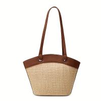 2 bolsas de mano tejidas para mujer de inspiración vintage con asas marrones: ligeras, duraderas y versátiles para viajes, playa y uso diario, bolsa de viaje esencial | Diseño de inspiración vintage | Bolso con asa duradera, bolso de mano de playa - details 7