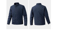 Chaquetas bomber de cuello alto para hombre, camisetas cálidas acolchadas de algodón, rompedores retro, chaqueta artesanal, moda de otoño e invierno - details 10