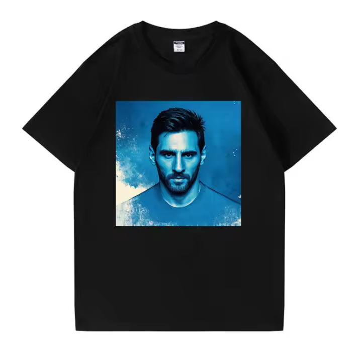 2025 Camiseta para hombre Camiseta negra pura 100% algodón Camisetas Messi blanco última novedad camiseta de fútbol Camiseta de fútbol - 1