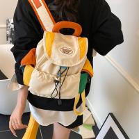Bolsas para padres e hijos de 2 tamaños a juego de colores, mochila escolar con cordón multibolsillo de estilo coreano, mochila de nailon de gran capacidad para niños - details 2