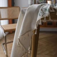 Manteles bordados resistentes a los arañazos con estampado de flecos para decoración de bodas, manteles para banquetes - details 17