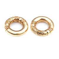 Anillo de Cierre Redondo de Brasso Dorado Mate Joyería de Alta Calidad - details 39