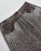 Estilo Gótico Callejero Y2K Pantalones Sueltos de Cintura Alta, Shorts de Gimnasio, Diamantes Imitados, Lentejuelas, Moda Hip Hop para Hombres y Mujeres - details 2