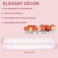 Centro de mesa floral rectangular para mesa de comedor, florero, mesa de comedor moderna, arreglos florales, florero decorativo - details 3