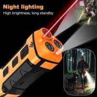 Repelente 5 en 1, dispositivo de entrenamiento ultrasónico, disuasivo de ladridos de perro recargable con linterna LED, nuevo - details 5