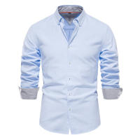 Camisa informal versátil para hombre, Tops de manga larga de Color sólido, ropa de otoño, nueva moda, 2024 - details 6