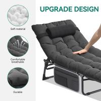 Taburete de Playa Plegable con Almohada 190x68x31cm 4 Posiciones Ajustables Carga de 300lbs - details 27