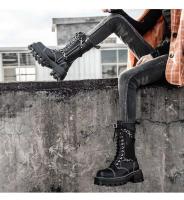 Trabajo impermeable senderismo combate cordones botas de tacón bajo, botines - details 9
