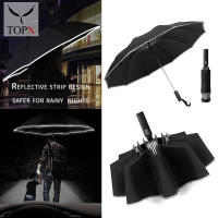 Paraguas inverso totalmente automático para hombres y mujeres, resistente al viento, plegable, grande, vehículo de negocios, regalo reflectante - details 1