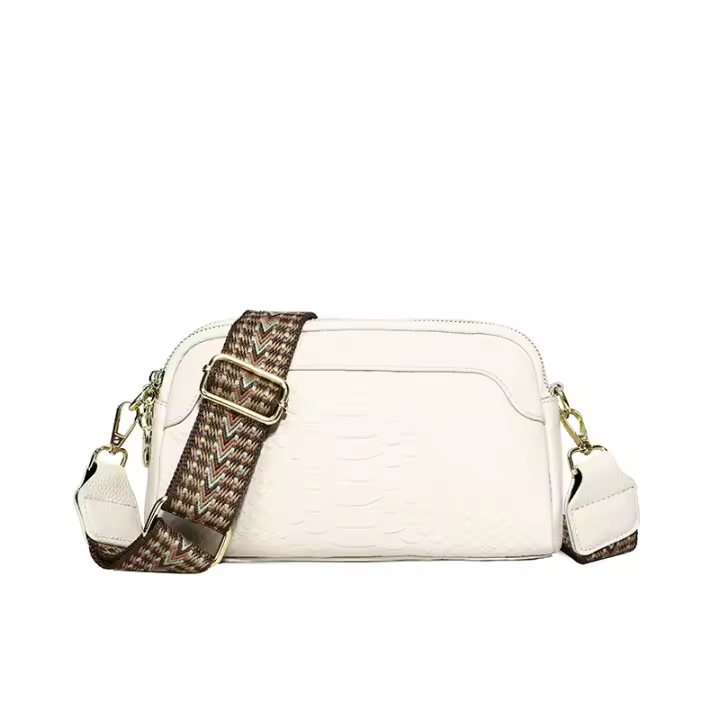 Bolso de hombro de cuero genuino para mujer, bandolera de cuero de vaca sólida de alta calidad, de diseñador - 1