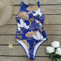 Traje de Baño de Una Pieza Impreso 2024 Talla Grande Push Up Estilo Vintage de Flor - details 51