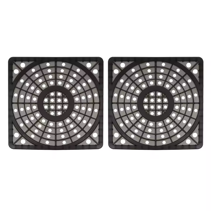 Alfombrilla ajustable para secado de platos, Protector de plástico suave para fregadero de cocina, 2 piezas, 29x29cm, color gris - 1