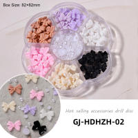 1 caja de accesorios para manicura, cuentas de oso y diamantes de imitación, mezcla de 7 cuadrículas, cristales para manicura, 3D - details 5